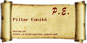 Pilter Euniké névjegykártya